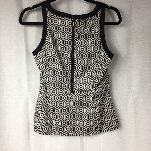 White House Black Market tank size 0 geo pattern lined black inside zipp… - Picture 2 of 8